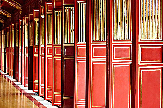 红色,门,泰国,宫殿,色调,越南
