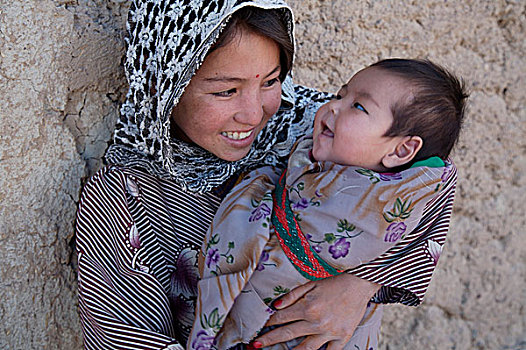 种族,女孩,婴儿,乡村,近郊,城市,中心,省,阿富汗,七月,2007年