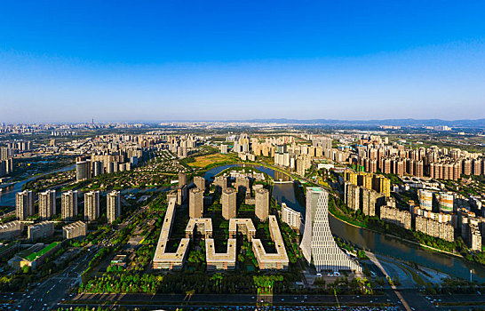 四川成都高新欧洲中心天府软件园建筑航拍图