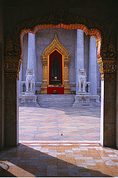 入口,雕塑,大理石,宫殿,曼谷,泰国