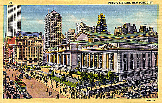 公共图书馆,纽约,美国
