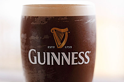 玻璃,吉尼斯黑啤酒,黑啤酒,啤酒,爱尔兰,欧洲