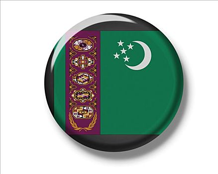 扣,旗帜,土库曼斯坦
