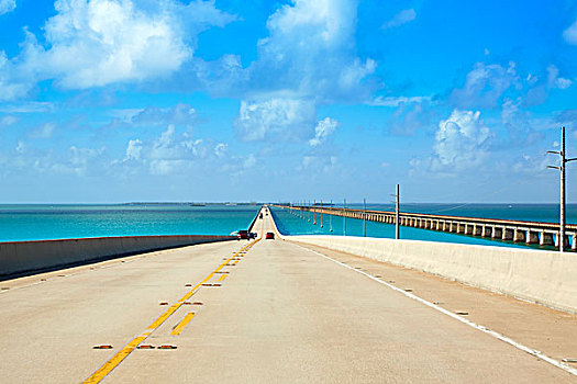 佛罗里达礁岛群,南,1号公路,景色,佛罗里达,美国