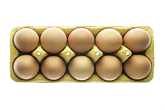 鸡蛋,褐色,俯视,序列,蛋,脆弱,包装,防护,平等,一致性,食物,静物,招待,留白