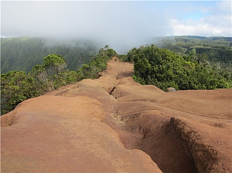 火山口,人行道