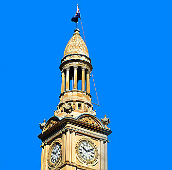 澳大利亚,悉尼,老式,钟楼,空中
