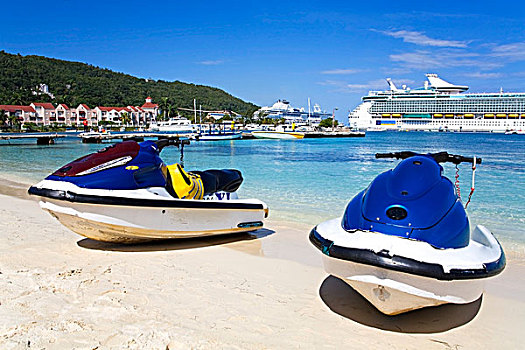 摩托艇,海龟滩,奥乔里奥斯,教区,牙买加,加勒比海
