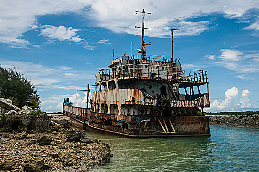 货船,岛屿,雅浦岛,密克罗尼西亚
