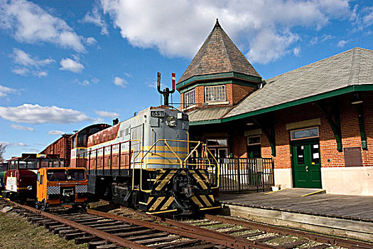 历史,火车,铁路,建筑,博物馆,安大略省,加拿大