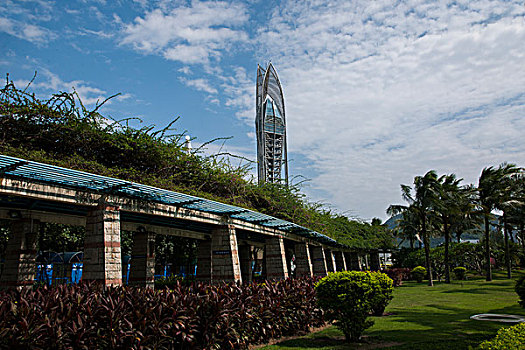 广东省深圳市大梅沙海滨公园观光塔