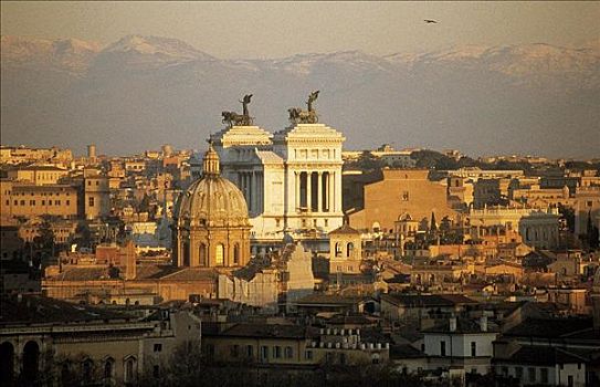 罗马,纪念建筑,晚间,日落,意大利,欧洲,世界遗产