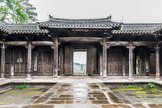 中国安徽省黄山市徽州区潜口民宅,徽派民居建筑博物馆