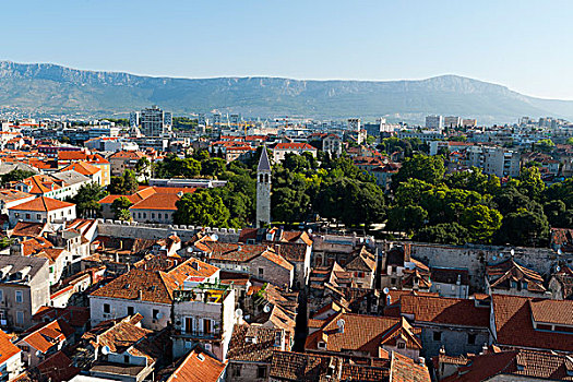 俯视,城市,分开,达尔马提亚,克罗地亚