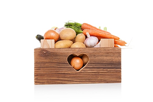 蔬菜,木质,板条箱