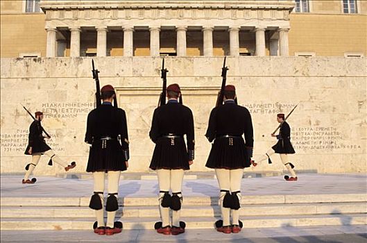 希腊,雅典,议会,希腊精锐步兵团,军人
