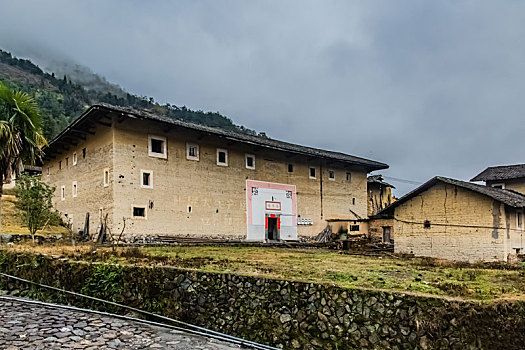 福建省,龙岩市,永定区,中村,下雨天,建筑,景观