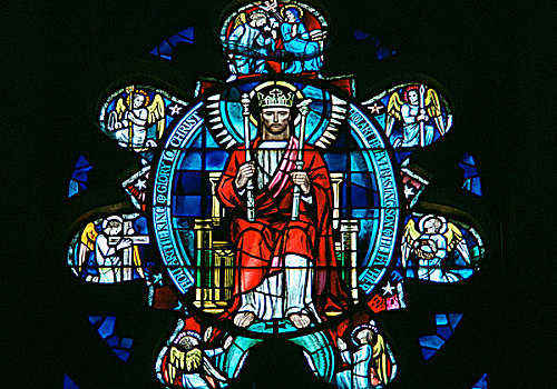 耶稣,壮观,彩色玻璃窗,教区教堂,伦敦