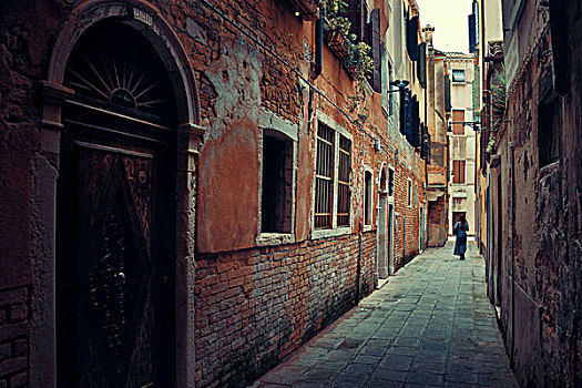 小路,风景,古建筑,威尼斯,意大利