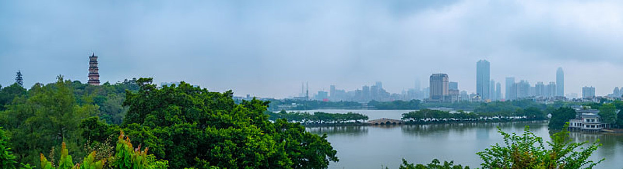 广东惠州西湖风景区风光全景图