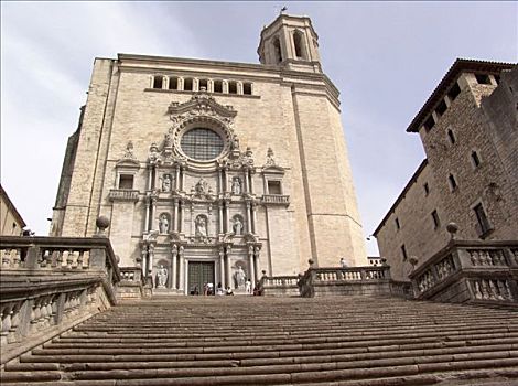 中世纪城市,哥斯达黎加,楼梯,大教堂,西班牙