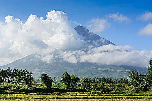攀升,火山,黎牙实比,南方,吕宋岛,菲律宾