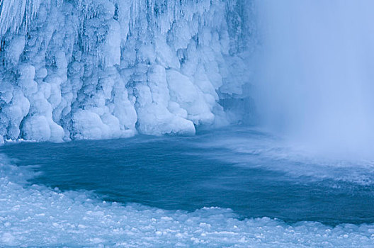 瀑布,冰,冬天,哥伦比亚河峡谷,俄勒冈,美国