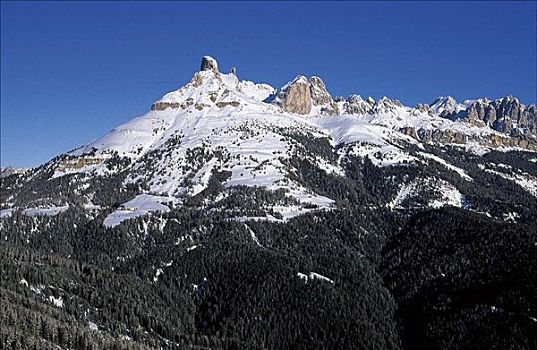 山,雪,顶峰,意大利,欧洲