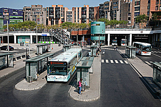 法国,中心,地区,公交车站,车站