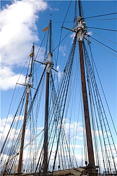 梯子,楼上,桅杆,海盗船