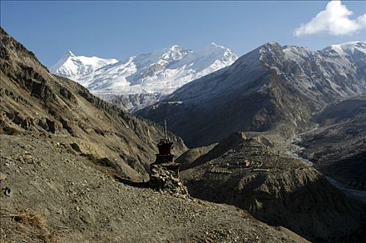 小,华美,高,山景,安娜普纳地区,尼泊尔