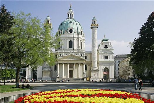 巴洛克式教堂,卡尔教堂,建造,菲舍尔,维也纳