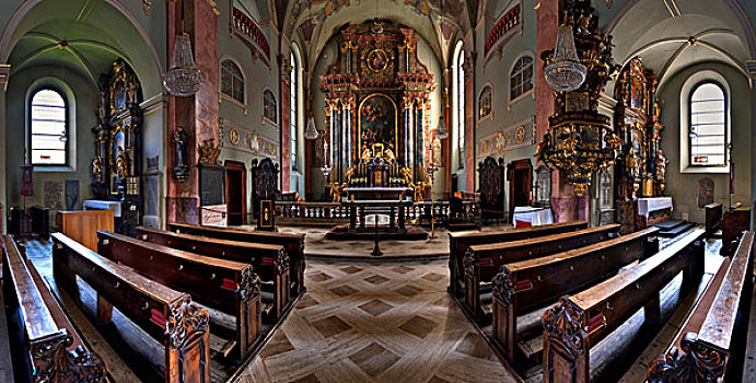 圣坛,教堂,克拉根福,卡林西亚,奥地利,欧洲
