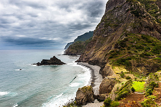 北海岸,沿岸,悬崖,靠近,马德拉岛,葡萄牙,欧洲