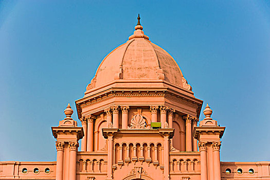 粉色,彩色,宫殿,达卡,孟加拉,亚洲
