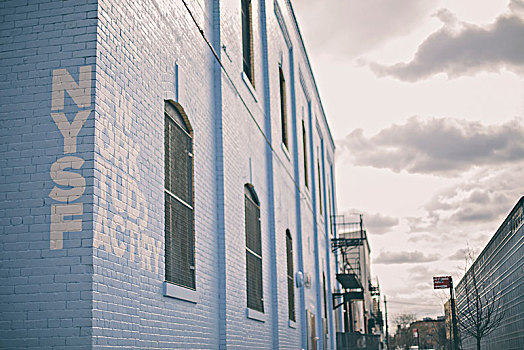 淡蓝色,墙壁,街道