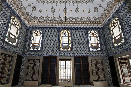 图书馆,室内,装饰,砖瓦,伊斯坦布尔,土耳其