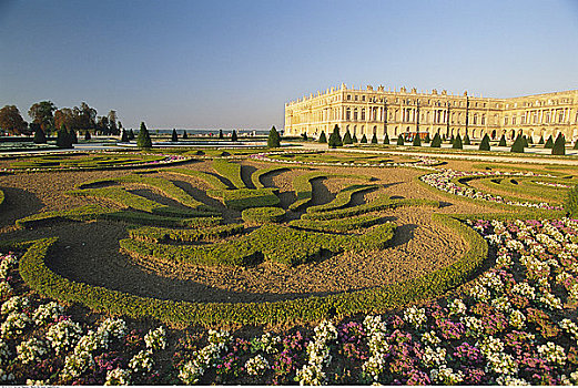 城堡,花园,凡尔赛宫,法国
