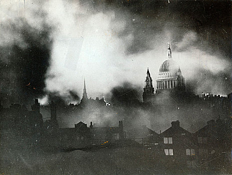 圣保罗大教堂,伦敦,闪击战,二战,十二月,艺术家,未知