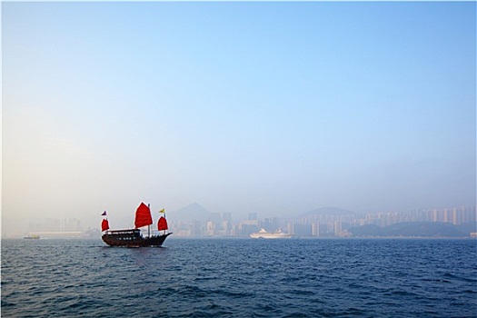 帆船,船,香港
