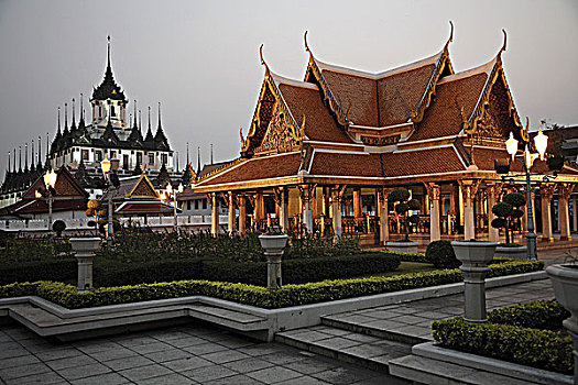 泰国,曼谷,传统,亭子