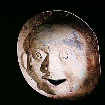 面具,雕刻,月亮