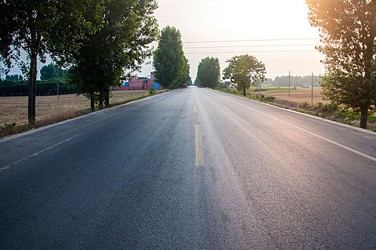 夏季空旷的乡村公路