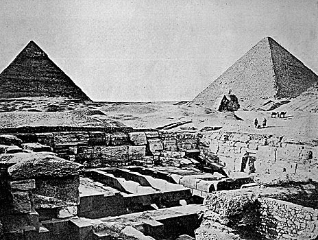 一个,第一,照片,金字塔,吉萨金字塔,埃及