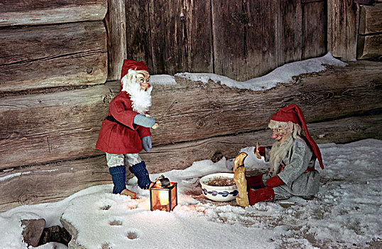 圣诞节,核仁巧克力饼,粥,60年代,艺术家