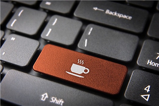 橙色,咖啡杯,键盘,按键,食物,背景