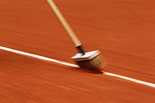 刷,线条,红土球场,擦,法国,网球,锦标赛,法国网球公开赛,巴黎,欧洲