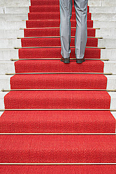 站立,男人,红地毯