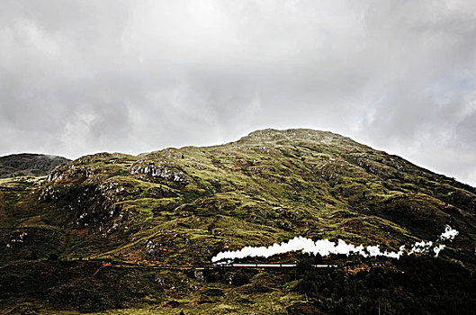 蒸汽机车,山,苏格兰