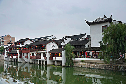 房子,河,上海,中国,亚洲